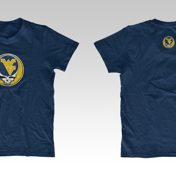 West Virginia University Mountaineers Stealie Grateful Dead T Shirt - Picture 2 of 3